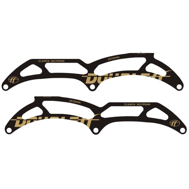 Double FF A2 Frames – Zwart/Goud – Aluminium 7000 – Instap Skeelerframe